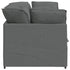 Modular Sofa with Cushions Fabric Dark Grey