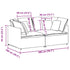 Modular Sofa with Cushions Fabric Dark Grey