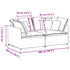 Modular Sofa with Cushions Velvet Dark Grey