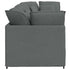 Modular Sofa with Cushions Fabric Dark Grey