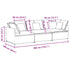 Modular Sofa with Cushions Fabric Dark Grey