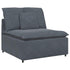 Modular Sofa with Cushions Velvet Dark Grey