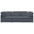 Modular Sofa with Cushions Velvet Dark Grey