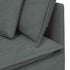 Modular Sofa with Footstool&Cushions Fabric Dark Grey