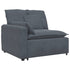 Modular Sofa with Cushions Velvet Dark Grey