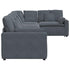 Modular Sofa with Cushions Velvet Dark Grey