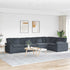 Modular Sofa with Cushions Velvet Dark Grey