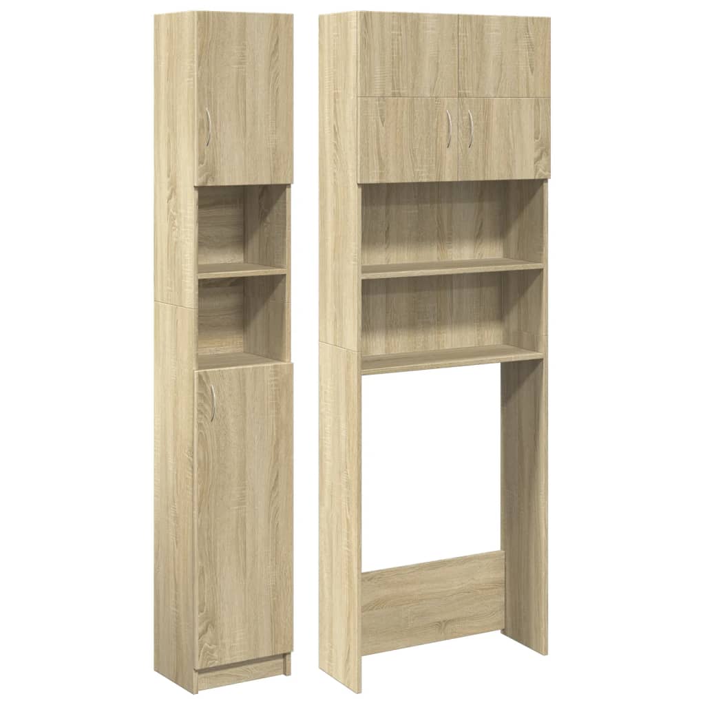 Bathroom Furniture Set 2 pcs Sonoma Oak Engineered Wood