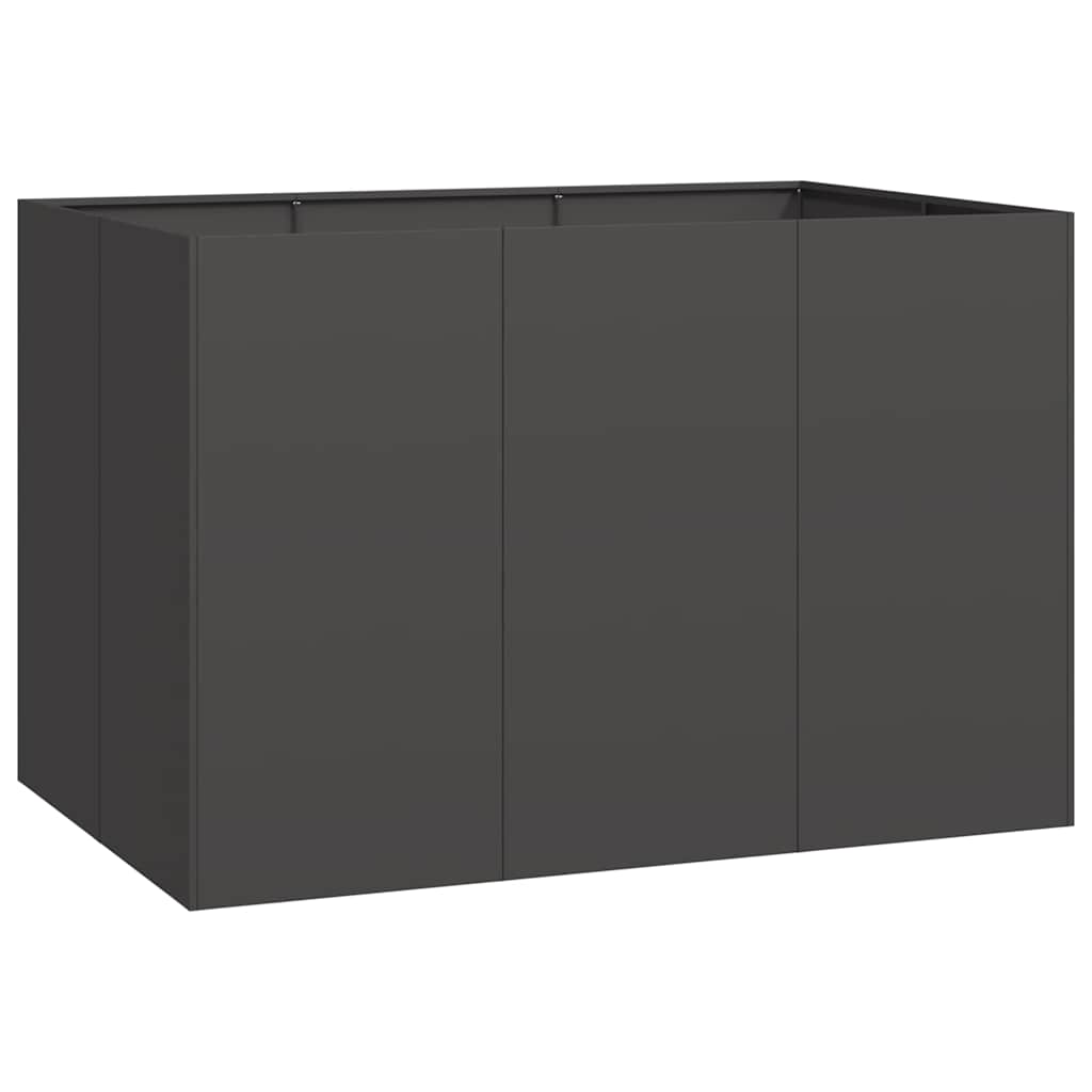 Planter Black 120x80x80 cm Steel