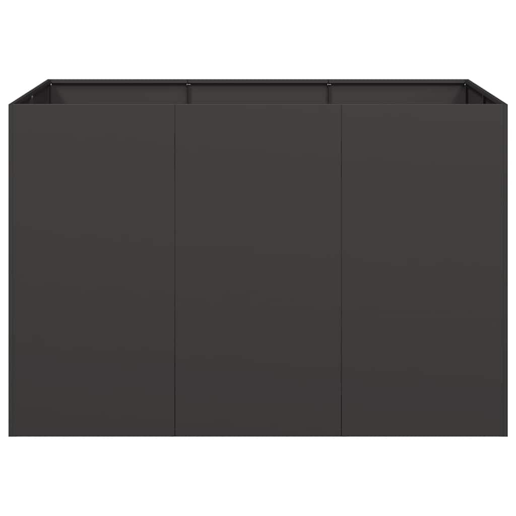 Planter Black 120x80x80 cm Steel