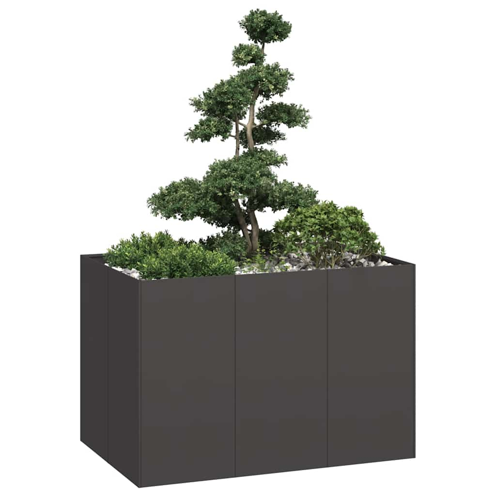 Planter Black 120x80x80 cm Steel