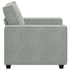 Sofa Chair Light Grey 59 cm Velvet