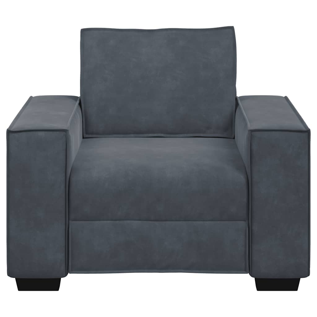 Sofa Chair Dark Grey 59 cm Velvet