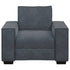 Sofa Chair Dark Grey 59 cm Velvet