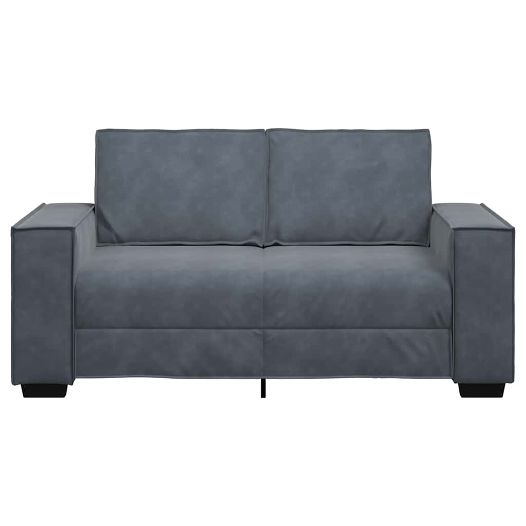 2-Seater Sofa Dark Grey 120 cm Velvet