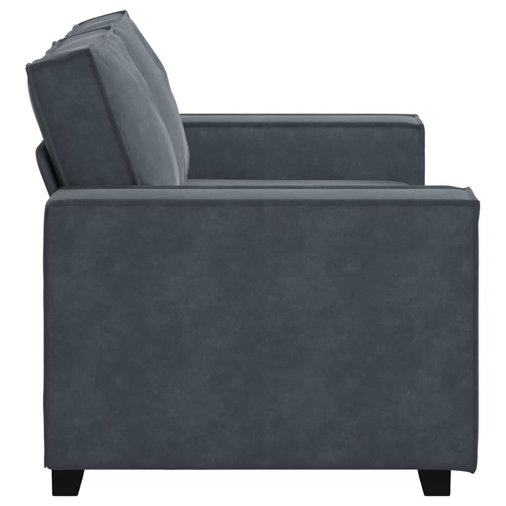 2-Seater Sofa Dark Grey 120 cm Velvet