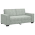 2-Seater Sofa Light Grey 140 cm Velvet