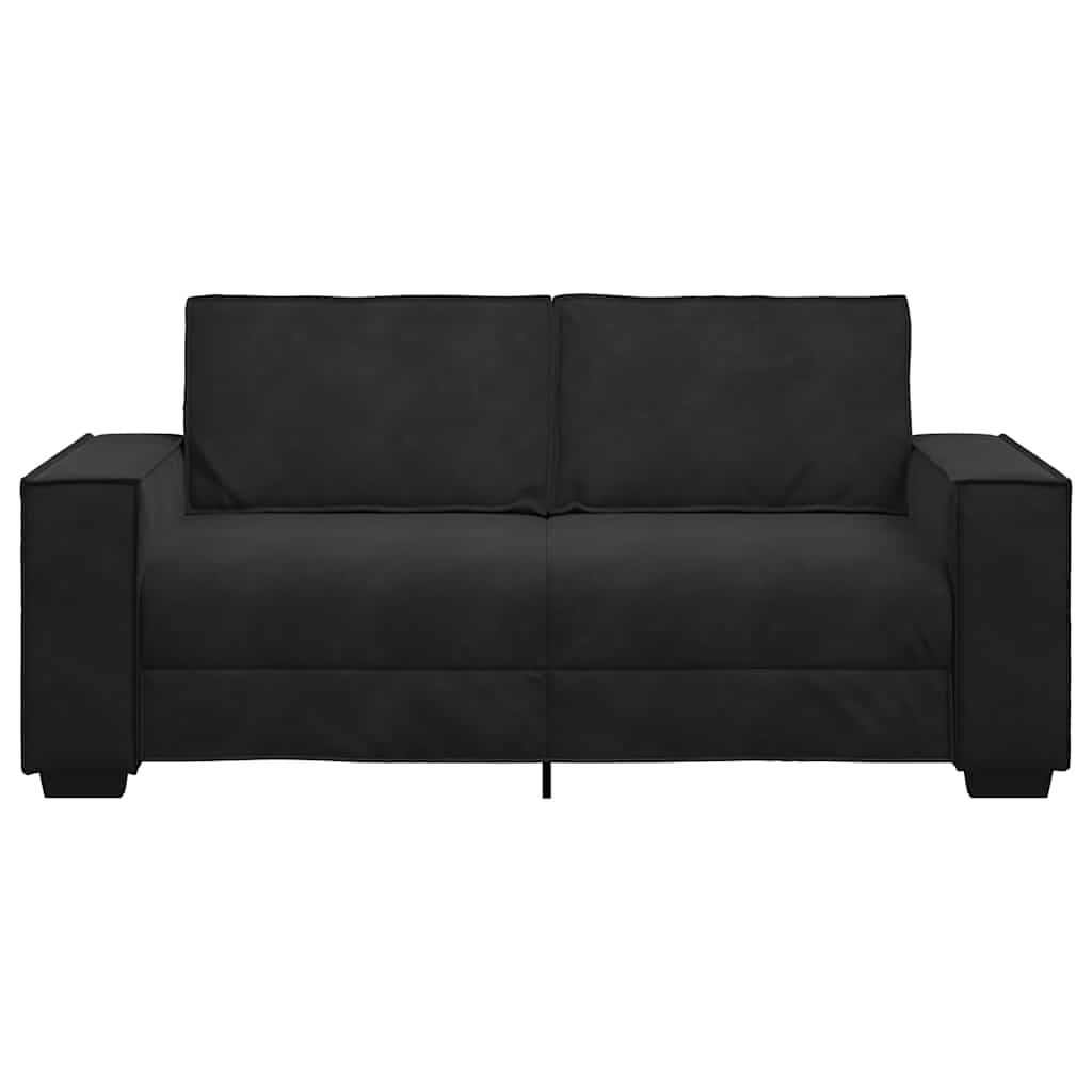 2-Seater Sofa Black 140 cm Velvet