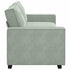 3-Seater Sofa Light Grey 180 cm Velvet