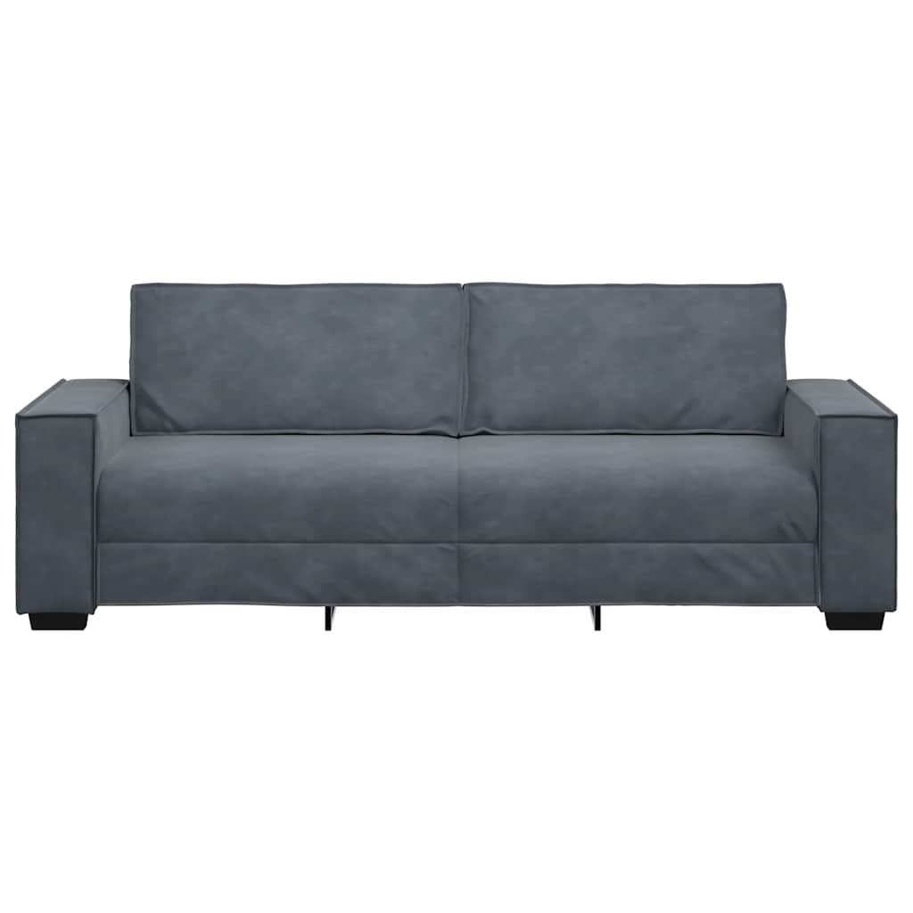 3-Seater Sofa Dark Grey 180 cm Velvet