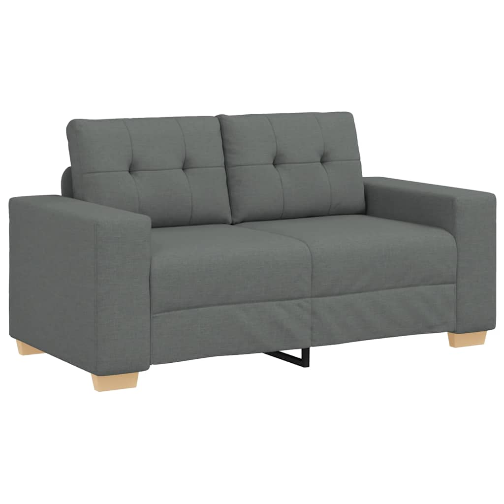 Loveseat Sofa Dark Grey 120 cm Fabric