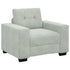 Sofa Chair Light Grey 59 cm Velvet