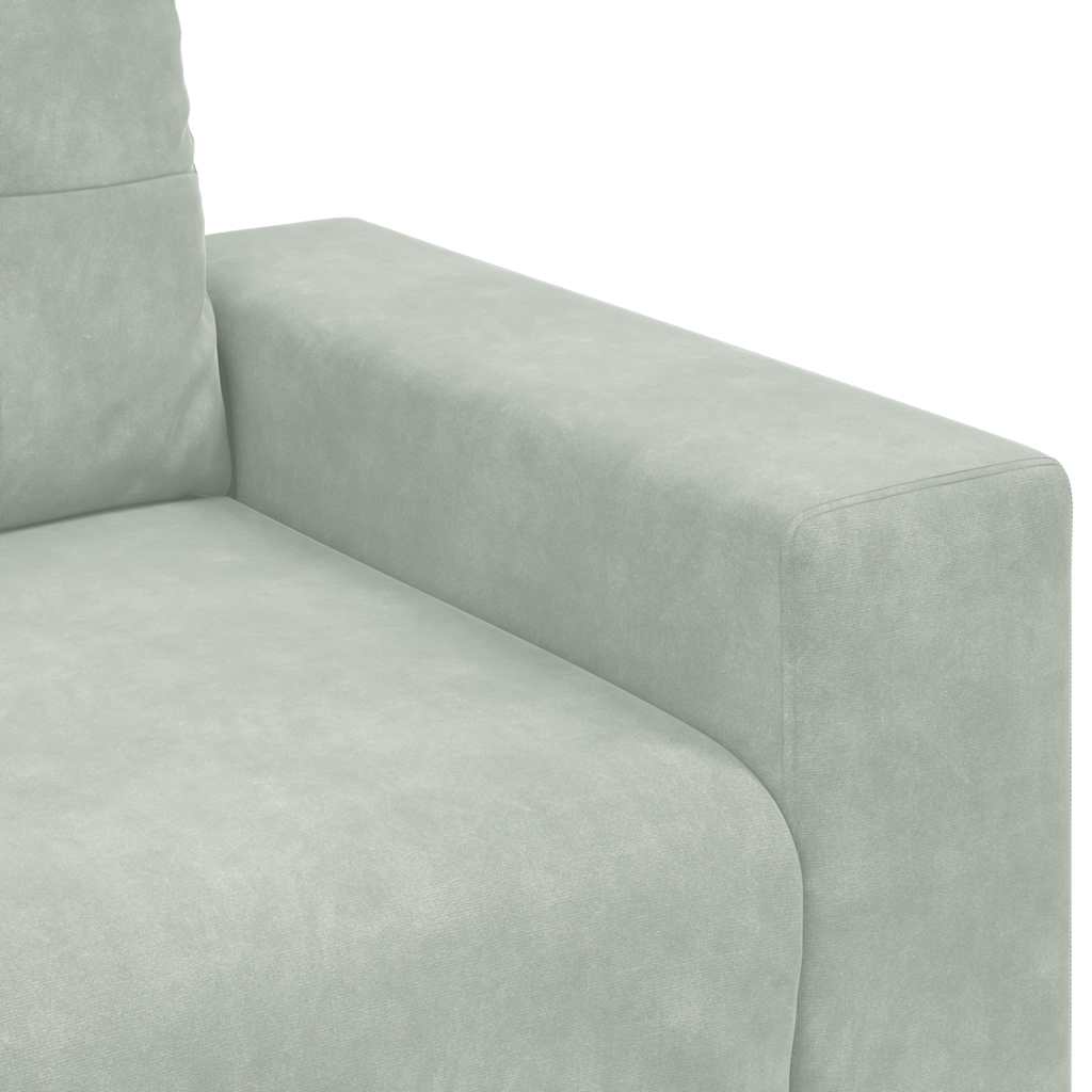 Sofa Chair Light Grey 59 cm Velvet