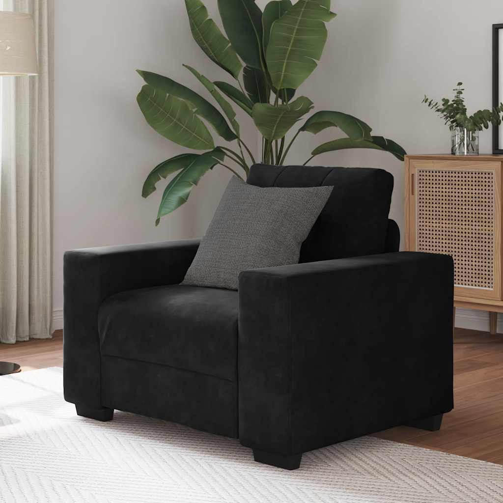 Sofa Chair Black 59 cm Velvet