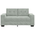 Loveseat Sofa Light Grey 120 cm Velvet