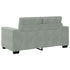 Loveseat Sofa Light Grey 120 cm Velvet