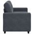 Loveseat Sofa Dark Grey 120 cm Velvet