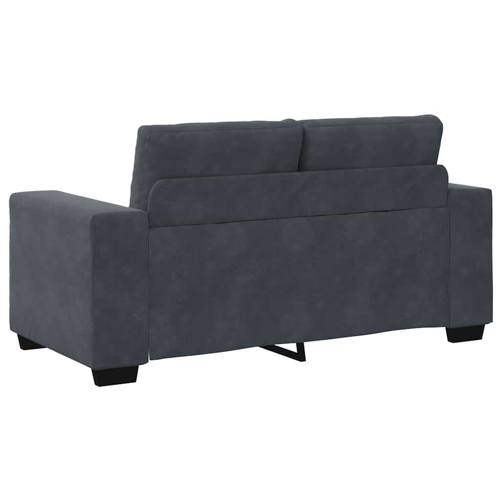 Loveseat Sofa Dark Grey 120 cm Velvet