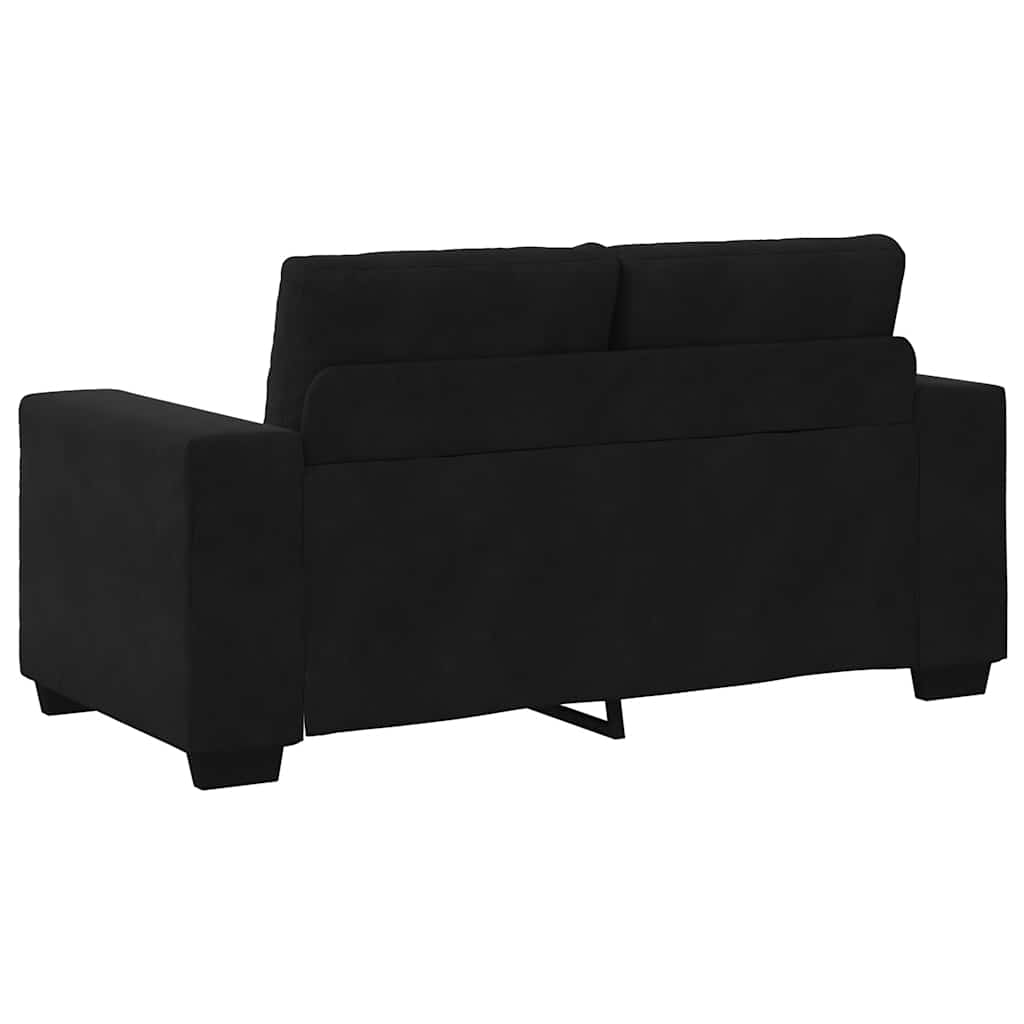 Loveseat Sofa Black 120 cm Velvet