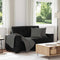 Loveseat Sofa Black 120 cm Velvet