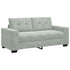 Loveseat Sofa Light Grey 140 cm Velvet