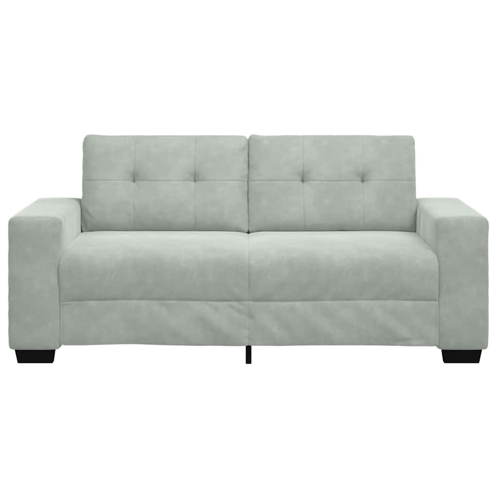 Loveseat Sofa Light Grey 140 cm Velvet