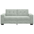 Loveseat Sofa Light Grey 140 cm Velvet