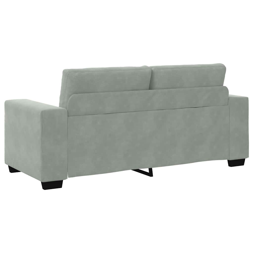 Loveseat Sofa Light Grey 140 cm Velvet