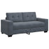 Loveseat Sofa Dark Grey 140 cm Velvet