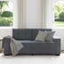 Loveseat Sofa Dark Grey 140 cm Velvet