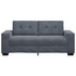 Loveseat Sofa Dark Grey 140 cm Velvet