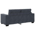 Loveseat Sofa Dark Grey 140 cm Velvet