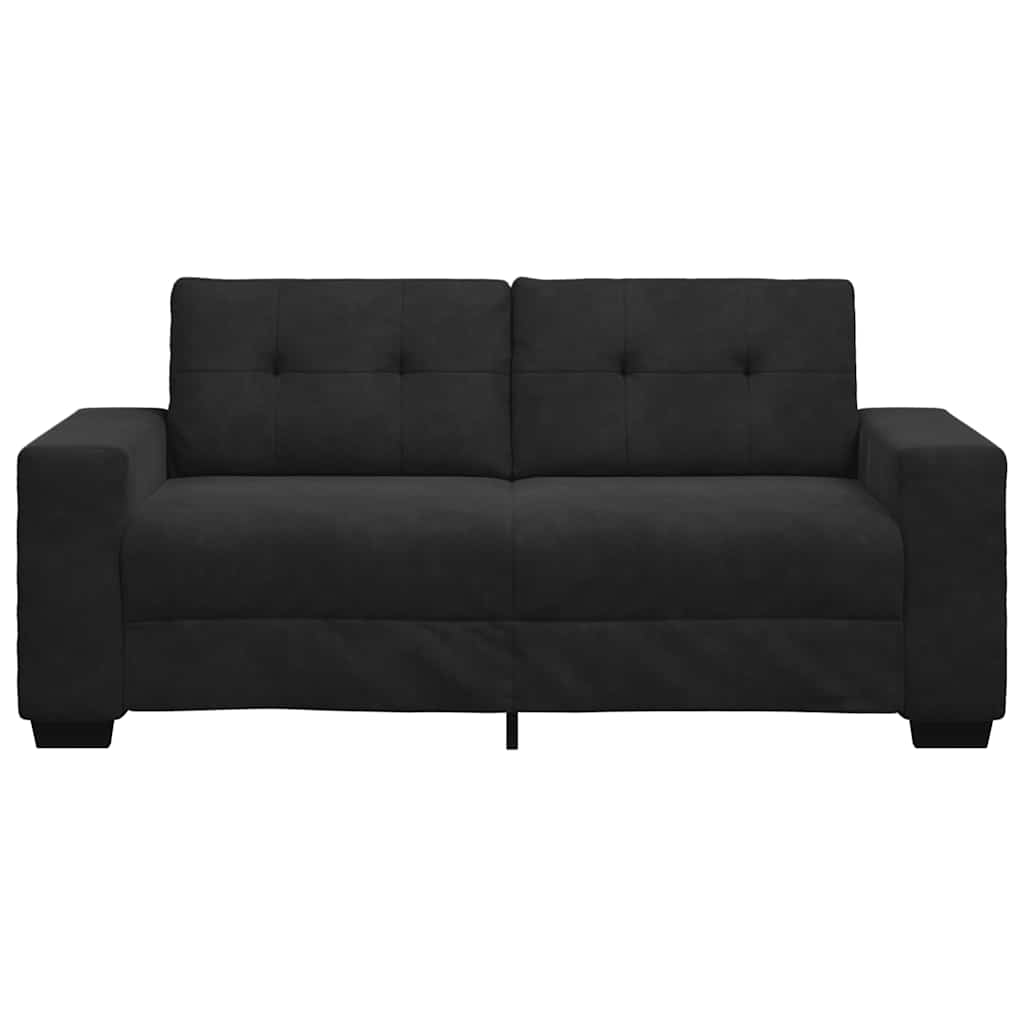 Loveseat Sofa Black 140 cm Velvet