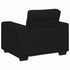 Sofa Chair Black 60 cm Fabric