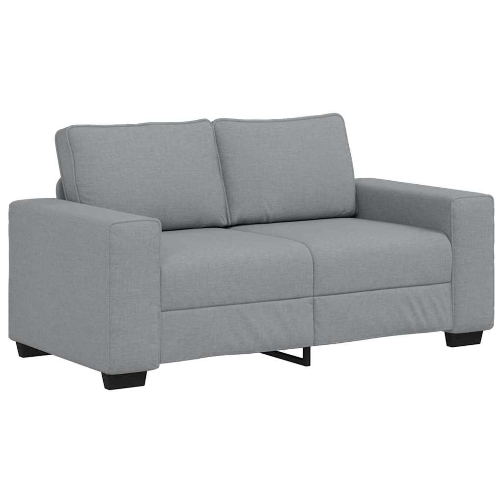 2-Seater Sofa Light Grey 120 cm Fabric