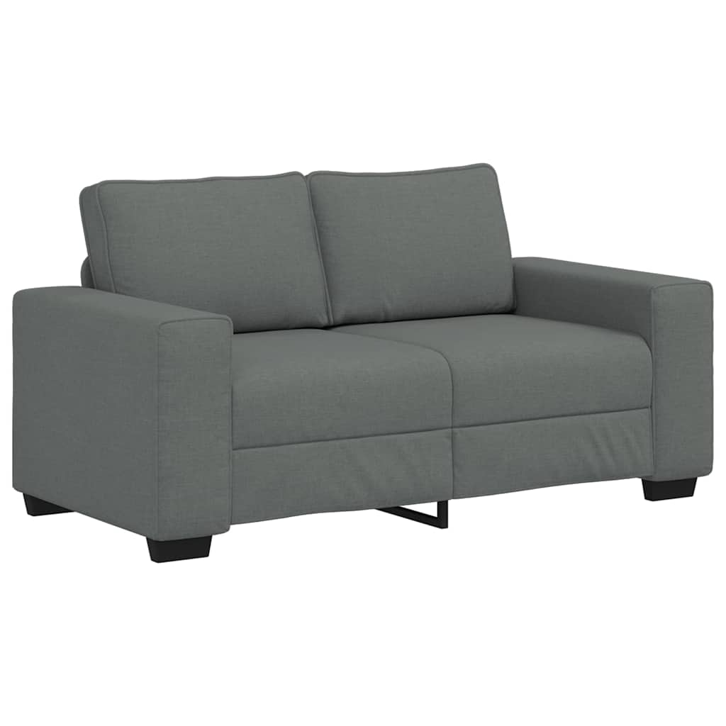 2-Seater Sofa Dark Grey 120 cm Fabric