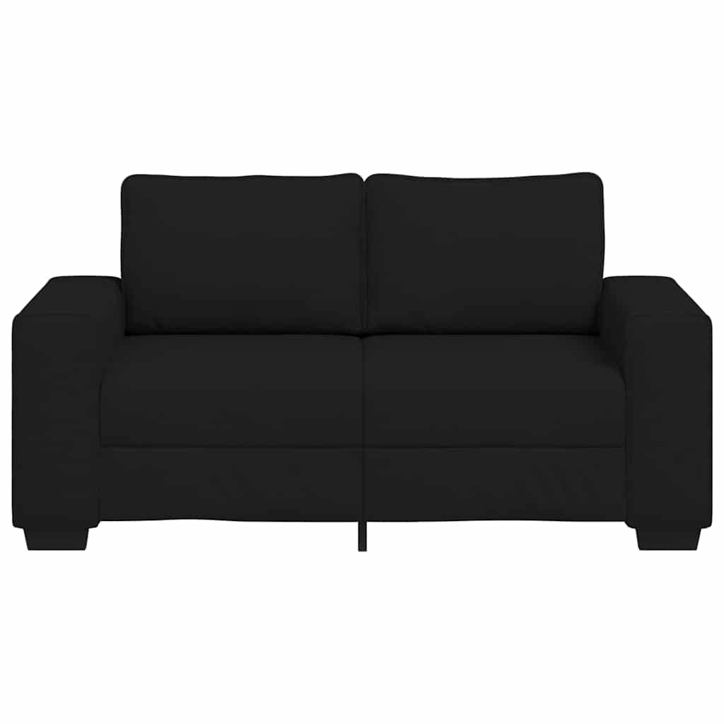 2-Seater Sofa Black 120 cm Fabric