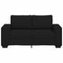 2-Seater Sofa Black 120 cm Fabric