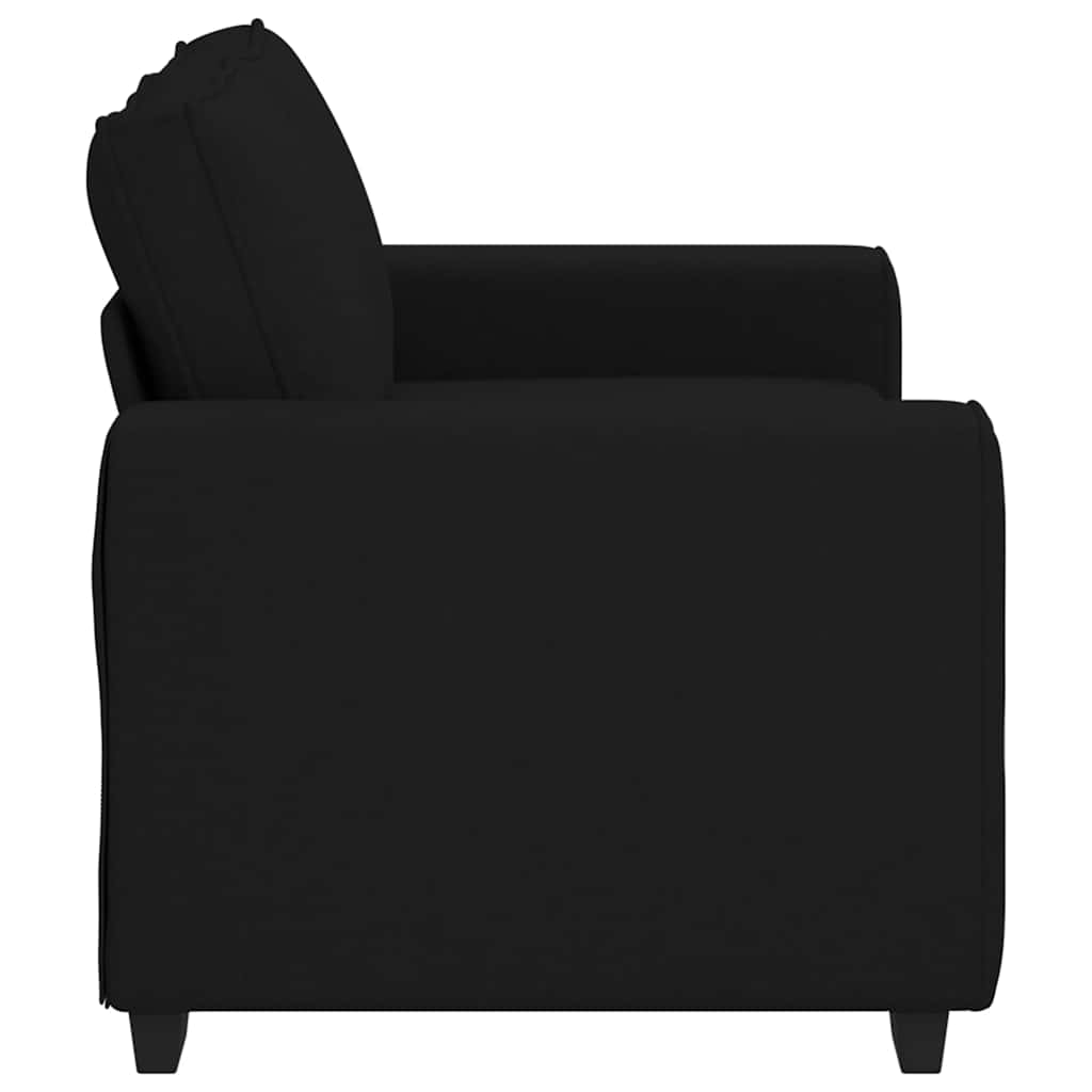 2-Seater Sofa Black 120 cm Fabric