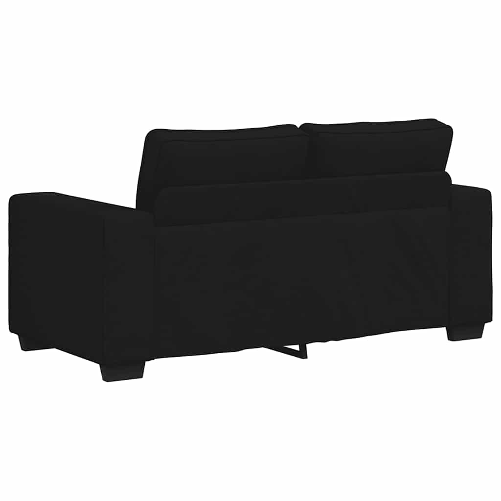 2-Seater Sofa Black 120 cm Fabric